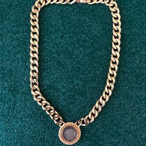 Golden coin necklace